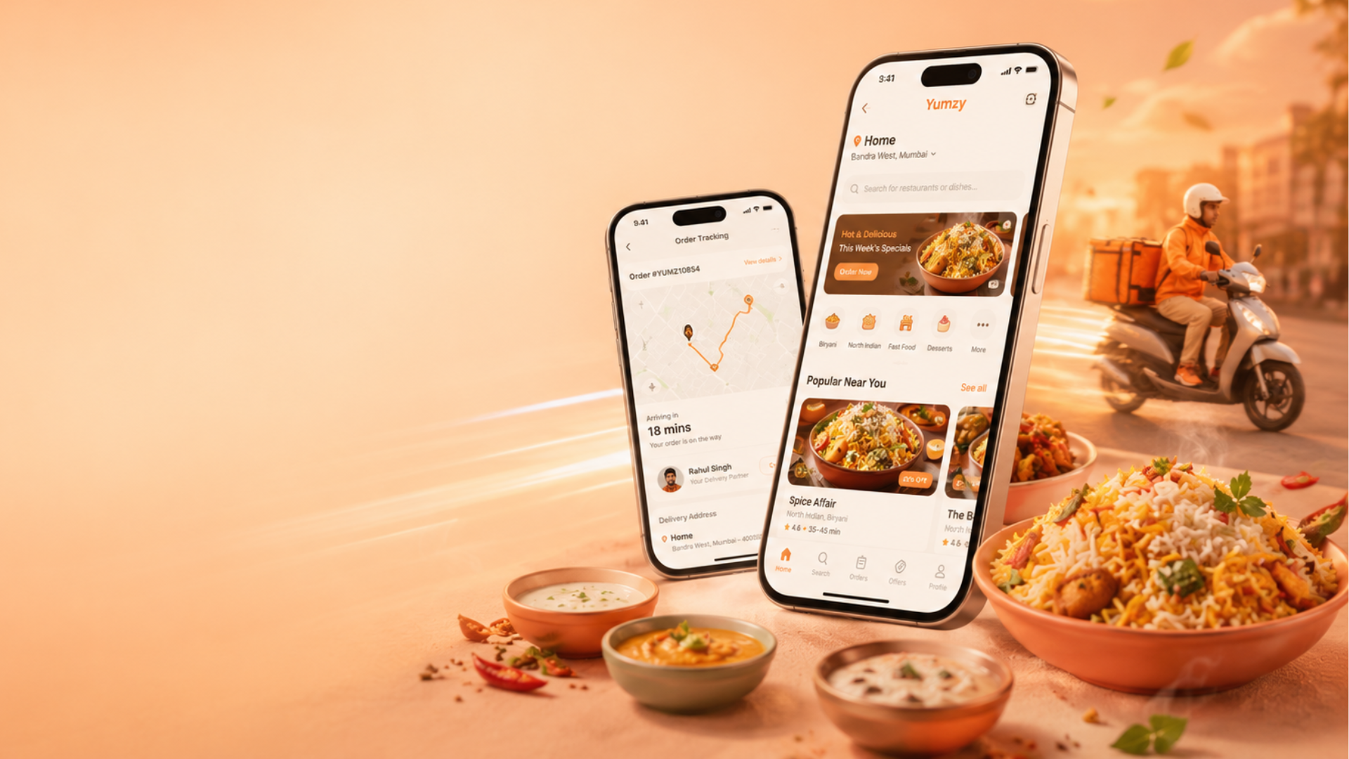 Yumzy food delivery app